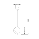 PENDANT 1XE27 METAL WHITE Φ20XH120CM HOSTA V36037WH