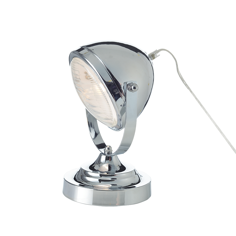 TABLE LUMINAIRE 1XE14 METALLIC CHROME+ GLASS COLOR Chrome Φ15,2×Η24,7CM HARLEY ML306131TCH
