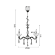 PENDANT 5ΧE14 METAL BRONZE+CRYSTAL Φ54ΧΗ130CM SARTO TNK854535P PENDANT 5ΧE14 METAL BRONZE+CRYSTAL Φ54ΧΗ130CM SARTO TNK854535P