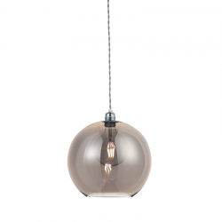 PENDANT 1XE27 CLEAR GREY GLASS+ SILVER METAL SUSPENSION Φ30ΧΗ120CM PYTHIA V3643330GY PENDANT 1XE27 CLEAR GREY GLASS+ SILVER METAL SUSPENSION Φ30ΧΗ120CM PYTHIA V3643330GY