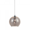 PENDANT 1XE27 CLEAR GREY GLASS+ SILVER METAL SUSPENSION Φ30ΧΗ120CM PYTHIA V3643330GY