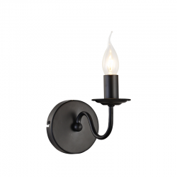 WALL MOUNTED 1XE14 METAL BLACK 20,5Χ12ΧΗ16,5CM KNOSSOS DLA1201WB