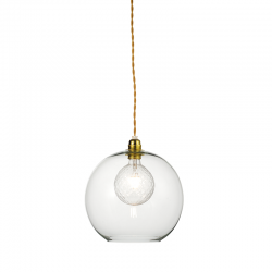 PENDANT 1XE27 CLEAR GLASS+ GOLD METAL SUSPENSION Φ30ΧΗ120CM PYTHIA V3643330CL PENDANT 1XE27 CLEAR GLASS+ GOLD METAL SUSPENSION Φ30ΧΗ120CM PYTHIA V3643330CL