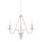PENDANT 3XE14 METAL PATINΑ WHITE GOLD+CRYSTAL Φ51ΧΗ102CM GEISHA DL9363PWG