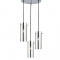 PENDANT 3XE27 ROSET CHROME 3D GLASS+METAL Φ36ΧΗ140CM VERTIGO DLA12593CH
