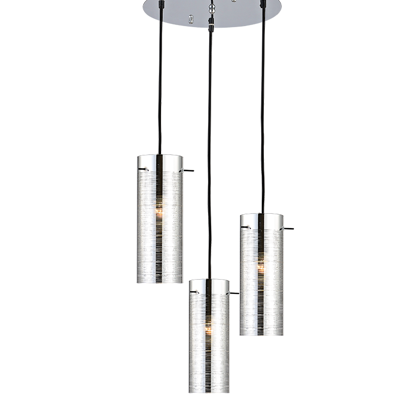 PENDANT 3XE27 ROSET CHROME 3D GLASS+METAL Φ36ΧΗ140CM VERTIGO DLA12593CH PENDANT 3XE27 ROSET CHROME 3D GLASS+METAL Φ36ΧΗ140CM VERTIGO DLA12593CH