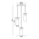 PENDANT 3XE27 ROSET CHROME 3D GLASS+METAL Φ36ΧΗ140CM VERTIGO DLA12593CH PENDANT 3XE27 ROSET CHROME 3D GLASS+METAL Φ36ΧΗ140CM VERTIGO DLA12593CH