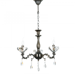 PENDANT 3ΧE14 METAL BRONZE+CRYSTAL Φ54ΧΗ130CM SARTO TNK854533P