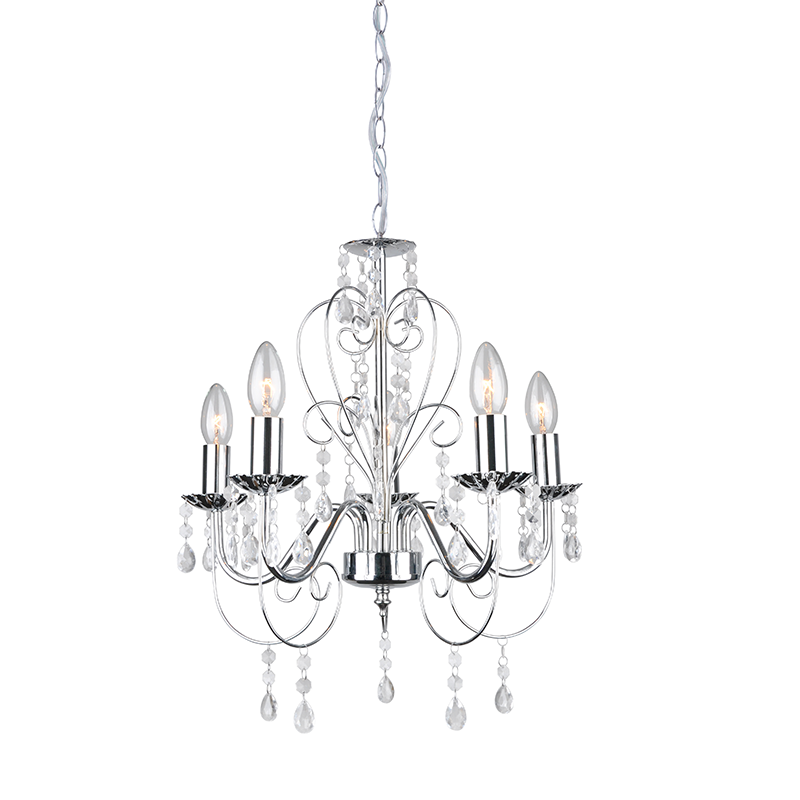 PENDANT 6X40W E14 ACRYLIC BLACK DUMAS SF63185