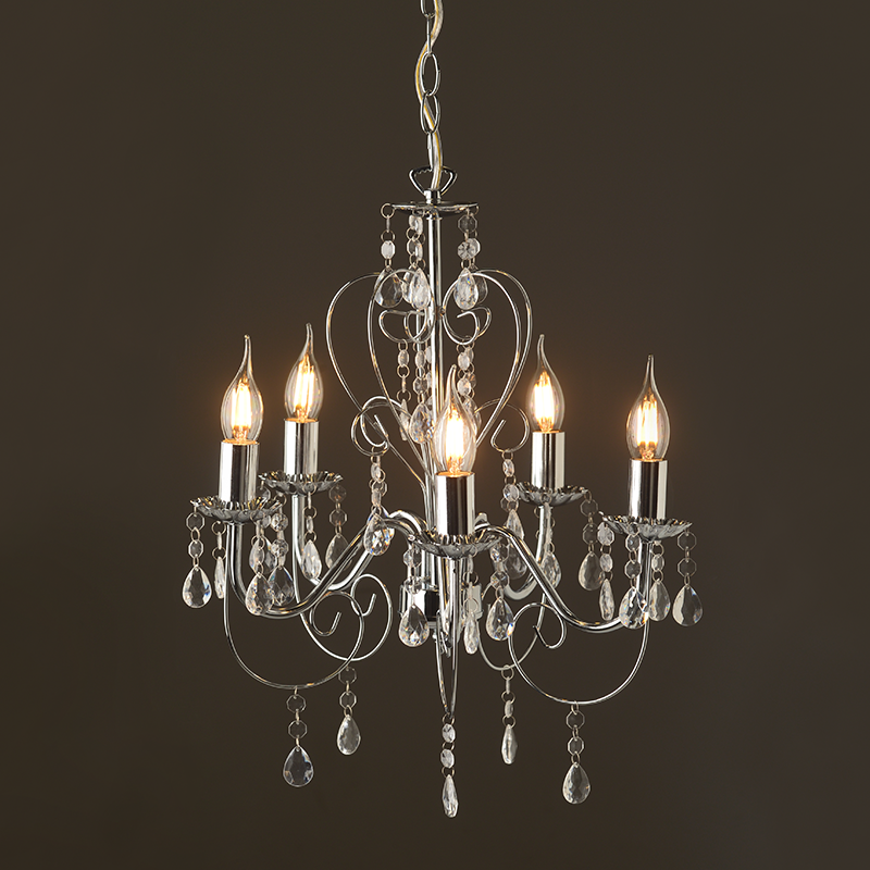 PENDANT 6X40W E14 ACRYLIC BLACK DUMAS SF63185