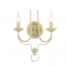 METAL WALL LAMP 2XE14 PATINA 19X14XH33,8CM PALMYRA DLA0432W