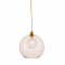 PENDANT 1XE27 CLEAR PINK GLASS+ GOLD METAL SUSPENSION Φ30ΧΗ120CM PYTHIA V3643330LP