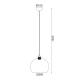 PENDANT 1XE27 CLEAR PINK GLASS+ GOLD METAL SUSPENSION Φ30ΧΗ120CM PYTHIA V3643330LP