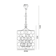 PENDANT 6XE14 METALLIC BRASS GRID Φ35ΧΗ150CM KEITH AD80356