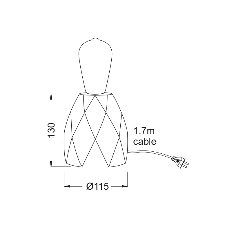 TABLE LAMP 1XE27 CEMENT POLYGON Φ11,5ΧΗ13CM DIODUS V35151 TABLE LAMP 1XE27 CEMENT POLYGON Φ11,5ΧΗ13CM DIODUS V35151
