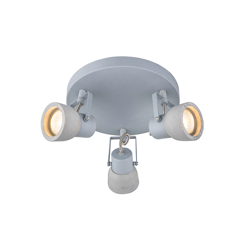 WALL MOUNTED LUMINAIRE 3xGU10 METALLIC CEMENT+METAL Φ23xΗ16,5CM PEPPER MC171153 WALL MOUNTED LUMINAIRE 3xGU10 METALLIC CEMENT+METAL Φ23xΗ16,5CM PEPPER MC171153