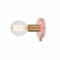 WALL MOUNTED 1XE27 METAL PINK + BRASS Φ12CM JOY V36382PB