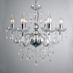 PENDANT 6X40W E14 ACRYLIC TRANSPARENT PEGASUS SF64026T
