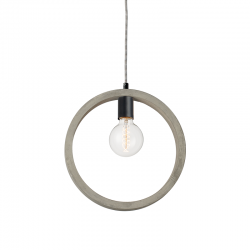PENDANT 1XE27 CEMENT CIRCLE Φ33XH120CM LION V36323