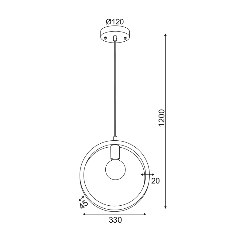 PENDANT 1XE27 CEMENT CIRCLE Φ33XH120CM LION V36323 PENDANT 1XE27 CEMENT CIRCLE Φ33XH120CM LION V36323