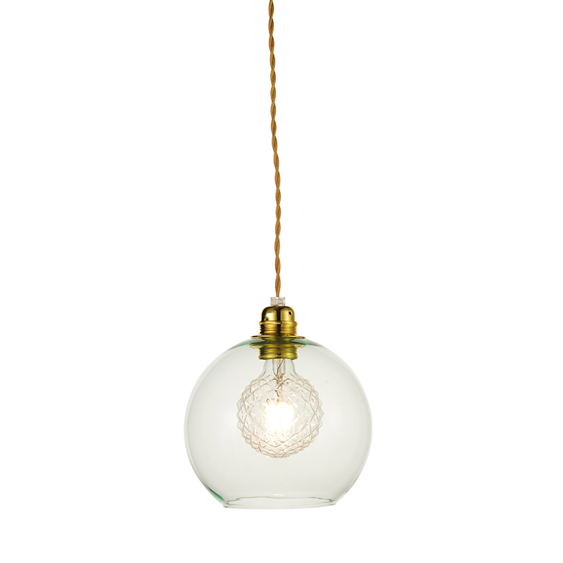 PENDANT 1XE27 CLEAR MINT GLASS+ GOLD METAL SUSPENSION Φ20ΧΗ120CM PYTHIA V3643320LG PENDANT 1XE27 CLEAR MINT GLASS+ GOLD METAL SUSPENSION Φ20ΧΗ120CM PYTHIA V3643320LG