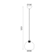PENDANT 1XE27 CLEAR MINT GLASS+ GOLD METAL SUSPENSION Φ20ΧΗ120CM PYTHIA V3643320LG PENDANT 1XE27 CLEAR MINT GLASS+ GOLD METAL SUSPENSION Φ20ΧΗ120CM PYTHIA V3643320LG