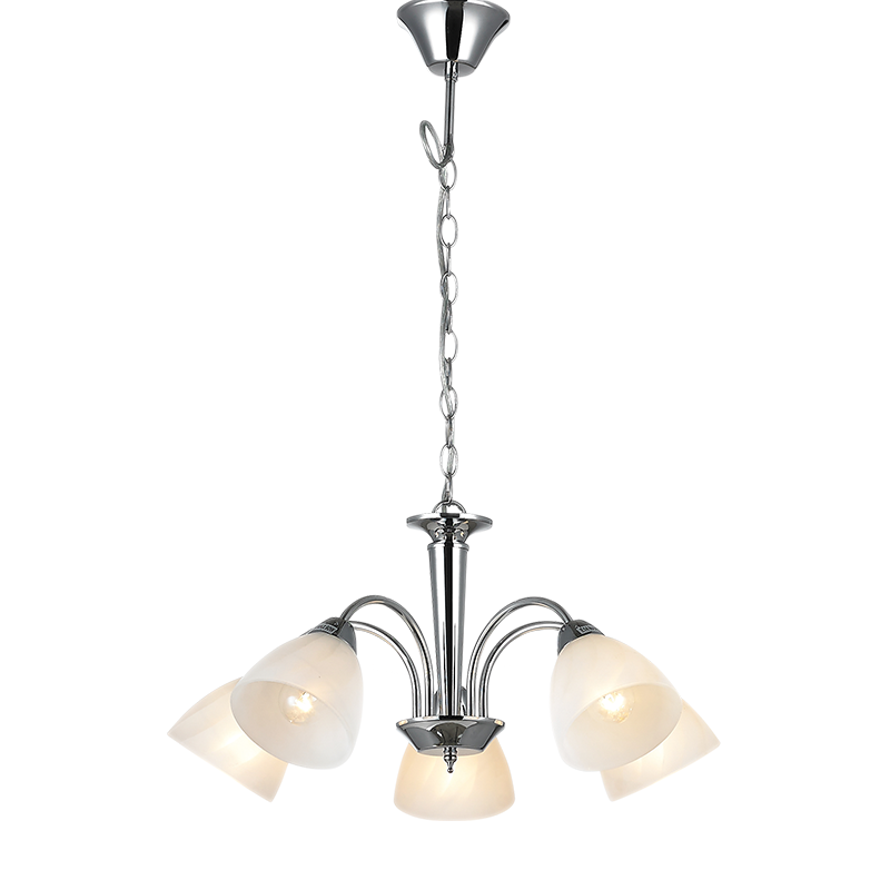 PENDANT CHROME METALIC 5ΧΕ14 BYRON DLX7395 PENDANT CHROME METALIC 5ΧΕ14 BYRON DLX7395