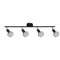 SPOT 4XE14 BLACK GRID ALADDIN MC15614B