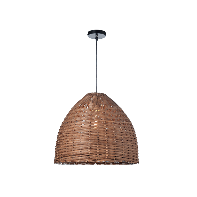 PENDANT LUMINAIRE 1XE27 BROWN CANE COLOR  brown rattan Φ45×H119CM OIA ML1013012B