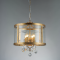PENDANT 4XE14 METALLIC ANTIQUE/BRUSH+CRYSTAL+GLASS Φ45ΧΗ150CM RONNIE AD80375