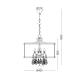 PENDANT 4XE14 METALLIC ANTIQUE/BRUSH+CRYSTAL+GLASS Φ45ΧΗ150CM RONNIE AD80375