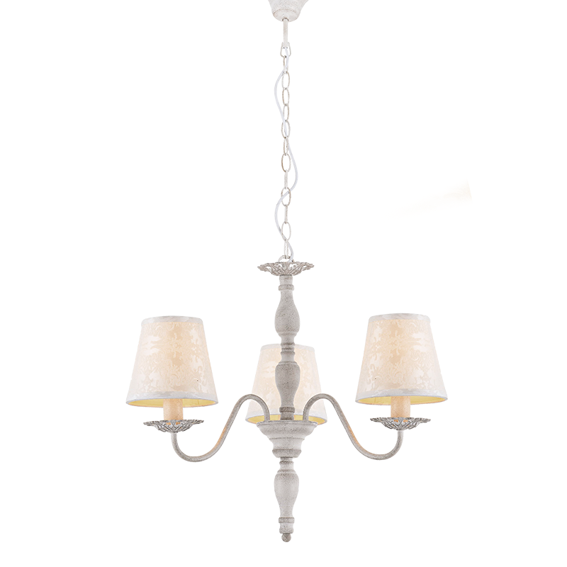 PENDANT 3XE14 METAL PATINE WHITE/BLACK+SHADE Φ57ΧΗ103CM KARPATHIA DL9503PWB