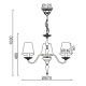 PENDANT 3XE14 METAL PATINE WHITE/BLACK+SHADE Φ57ΧΗ103CM KARPATHIA DL9503PWB