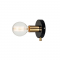 WALL MOUNTED 1XE27 METAL BLACK + BRASS Φ12CM JOY V36382BP