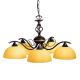 PENDANT5ΧΕ27 HONEY GLASS+BROWN-GOLD METAL ELECTRA AD89065B PENDANT5ΧΕ27 HONEY GLASS+BROWN-GOLD METAL ELECTRA AD89065B