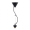 SUSPENSION WIRE BLACK METAL BASE   BLACK FABRIC CABLE Ε27 2700BB