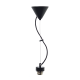 SUSPENSION WIRE BLACK METAL BASE   BLACK FABRIC CABLE Ε27 2700BB