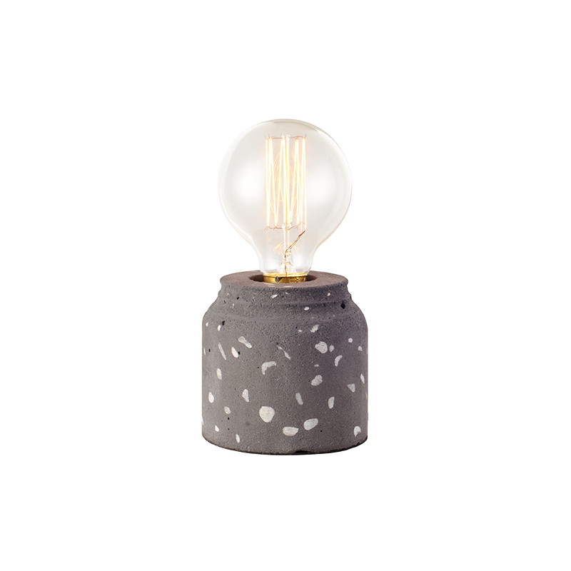 TABLE LAMP 1XE27 BLACK CEMENT-GRAVEL Φ10ΧΗ10CM BELFAST V35152BW TABLE LAMP 1XE27 BLACK CEMENT-GRAVEL Φ10ΧΗ10CM BELFAST V35152BW