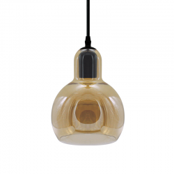 PENDANT AMBER GLASS E27 D17cm 1X40W BLOOM V292851PAM