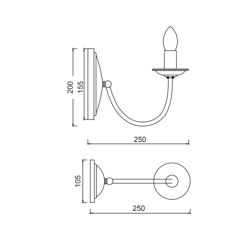 WALL MOUNTED 1XE14 METAL PATINΑ GREEN 25Χ15,5Χ20CM ACCRA DL9311WAG