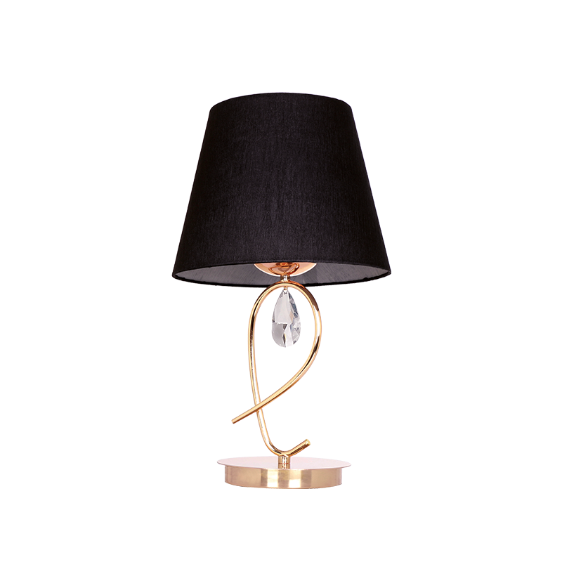 TABLE LAMP 1XE27 METAL GOLD COPPER+BLACK SHADE Φ28ΧΗ49CM BASILICO TNK81490CG1T