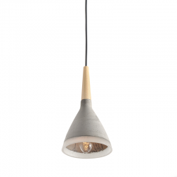 PENDANT 1XE27 CEMENT+WOOD+RESIN Φ17,5ΧΗ120CM PLASMA V35142