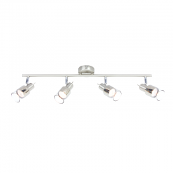 SPOT 4 Χ GU10 NICKEL CLEAR GLASS PLATINUM MC6564