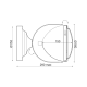 WALL MOUNTED LUMINAIRE 1XE14 METALLIC BLACK+ GLASS COLOR black matt Φ15,2×Η24,7CM HARLEY ML306131WBK