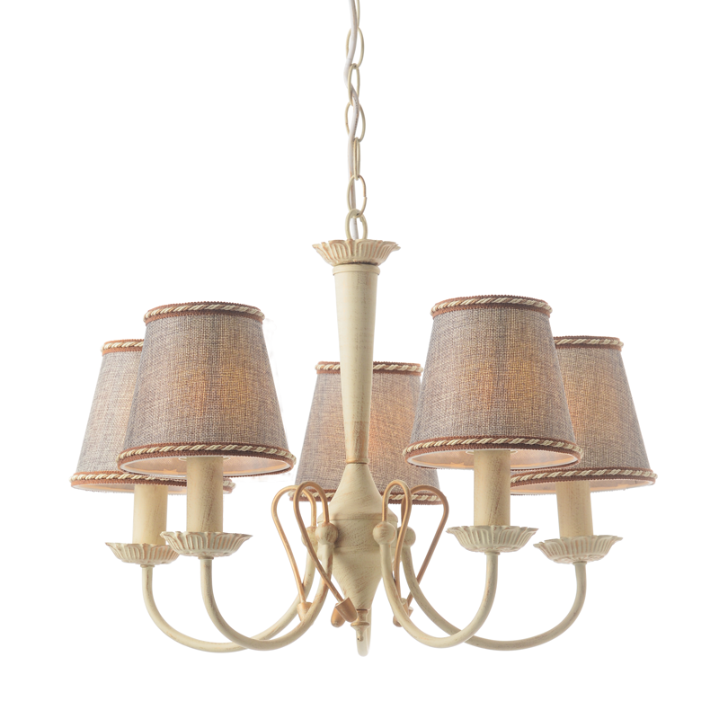 SUSPEND LIGHT 5XE14 PATINA- GREY SHADE D54cm AVIGNON DL8315