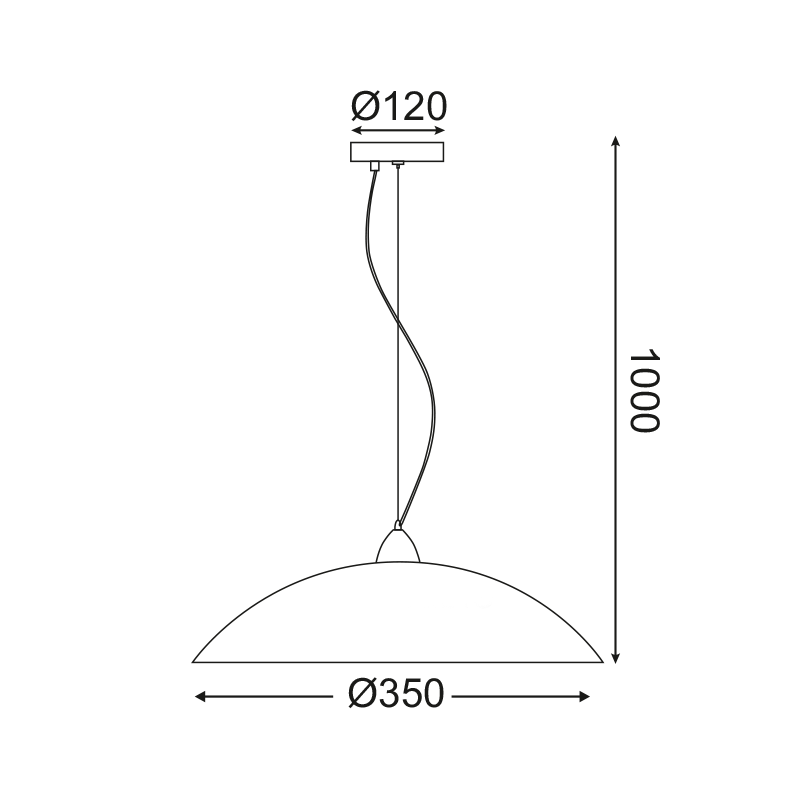 PENDANT D35 1ΧΕ27 CHAPLIN DLA321C1
