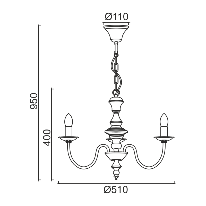 PENDANT 5XE14 METAL RED Φ51ΧΗ95CM ACCRA DL9313PAG PENDANT 5XE14 METAL RED Φ51ΧΗ95CM ACCRA DL9313PAG
