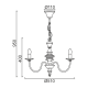 PENDANT 5XE14 METAL RED Φ51ΧΗ95CM ACCRA DL9313PAG PENDANT 5XE14 METAL RED Φ51ΧΗ95CM ACCRA DL9313PAG