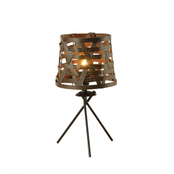 TABLE LUMINAIRE 1XE27 METALLIC BROWN+ CANE COLOR MATT grey shade/GREY METAL Φ17ΧΗ35CM AGATHA ML307211TB TABLE LUMINAIRE 1XE27 METALLIC BROWN+ CANE COLOR MATT grey shade/GREY METAL Φ17ΧΗ35CM AGATHA ML307211TB