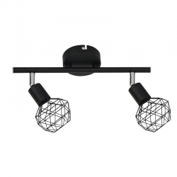 SPOT 2XE14 BLACK GRID ALADDIN MC15612B